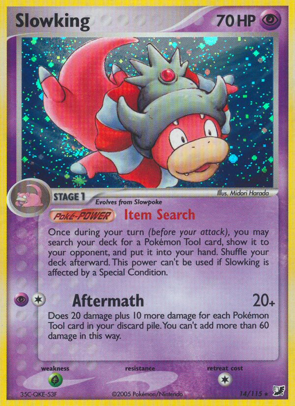 EX Unseen Forces Holo Slowking #14/115