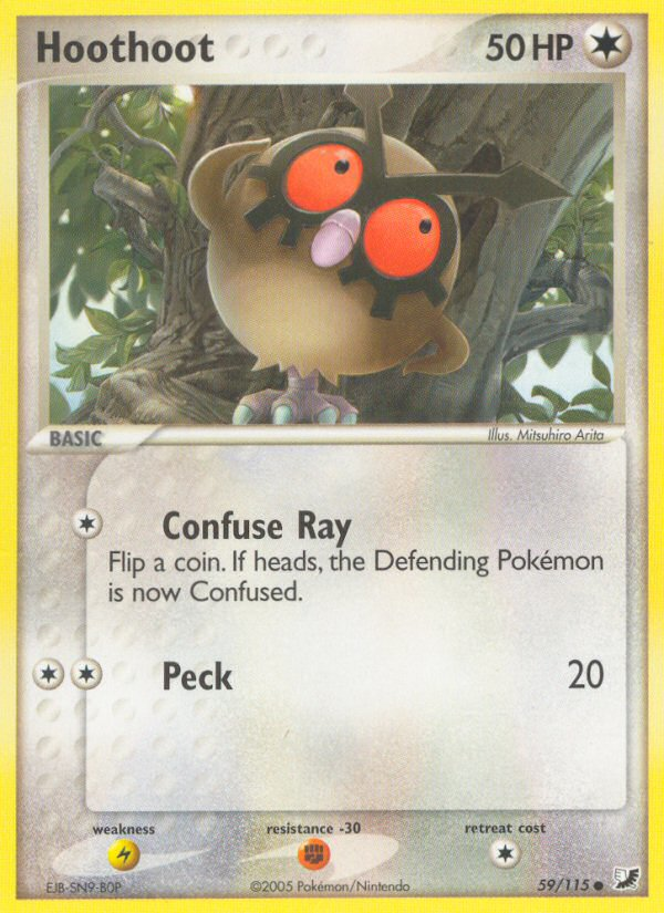 EX Unseen Forces Hoothoot #59/115