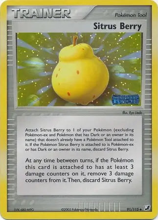 EX Unseen Forces Sitrus Berry #91/115 reverse holo
