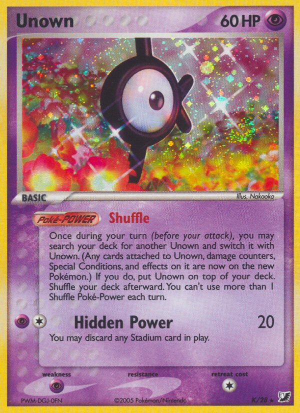 EX Unseen Forces Unown K/28