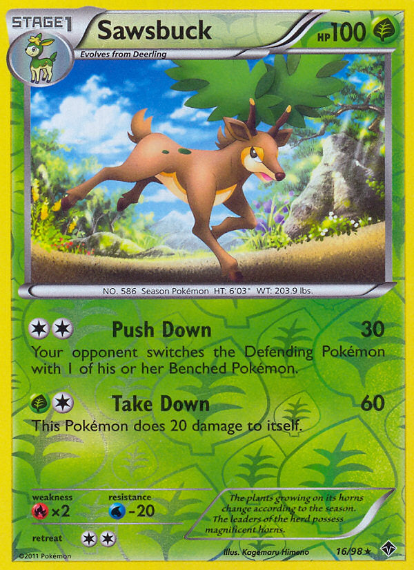 Emerging Powers Sawsbuck #16/98 reverse holo
