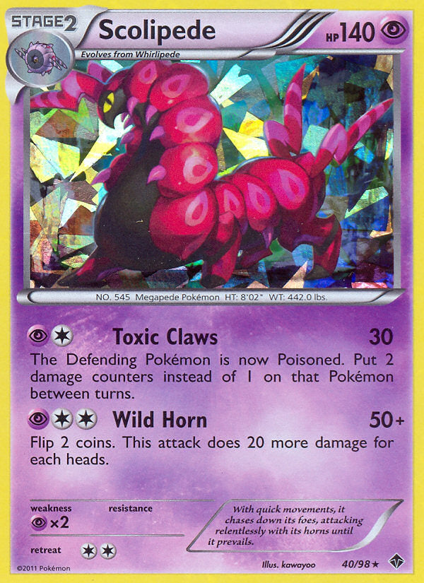 Emerging Powers Scolipede #40/98 Cracked Ice Holo