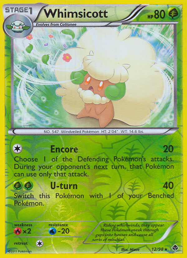 Emerging Powers Whimsicott #12/98 reverse holo