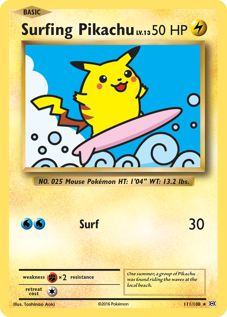 Evolutions Surfing Pikachu #111/108