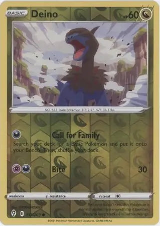 Evolving Skies Deino #113/203 reverse holo