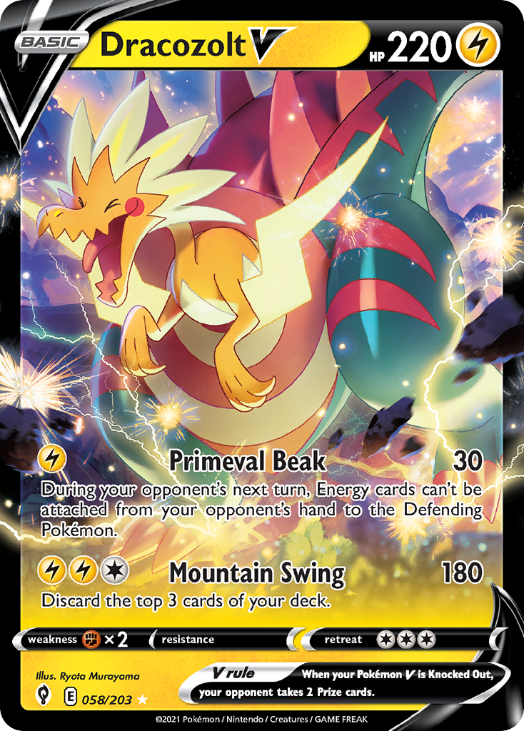 Evolving Skies Dracozolt V #58/203