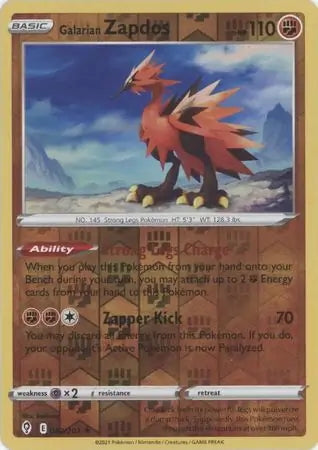 Evolving Skies Galarian Zapdos #82/203 reverse holo