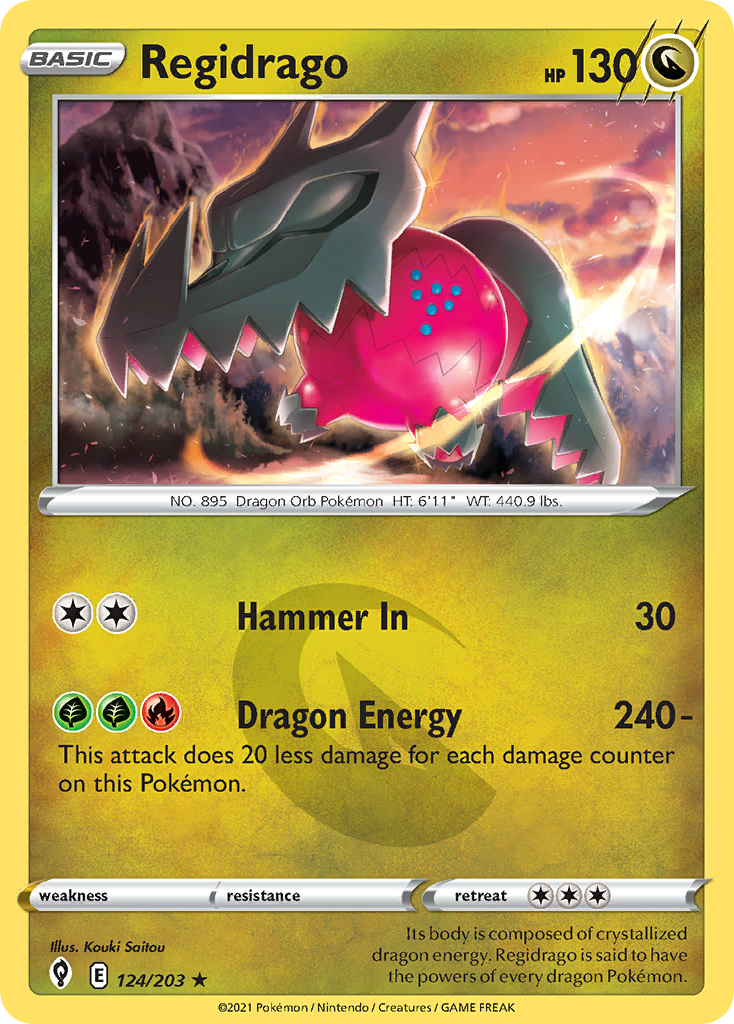 Evolving Skies Holo Regidrago #124/203