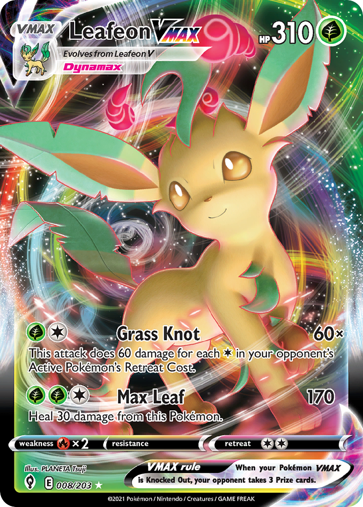Evolving Skies Leafeon VMAX #8/203