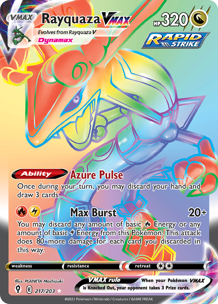 Evolving Skies Rayquaza VMAX #217/203