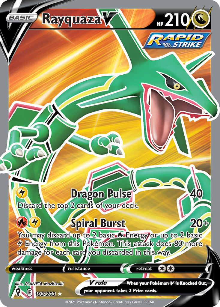 Evolving Skies Rayquaza V #193/203