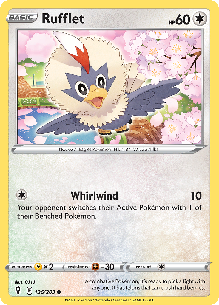 Evolving Skies Rufflet #136/203