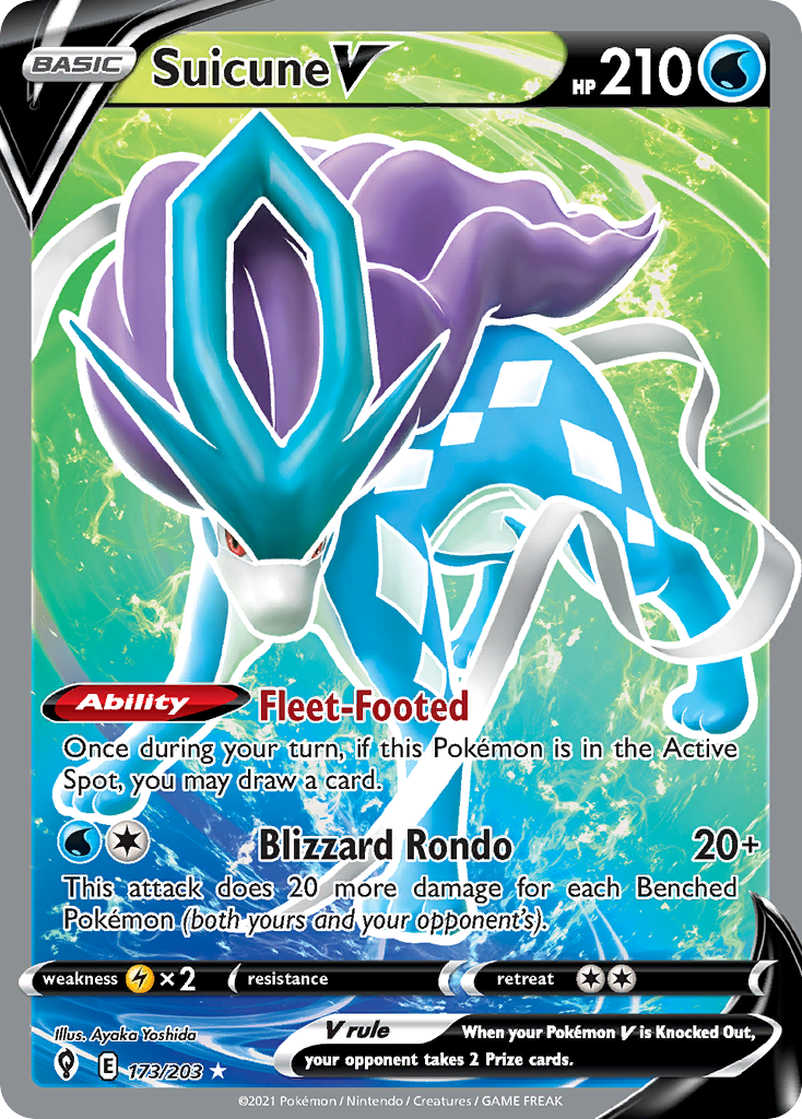 Evolving Skies Suicune V #173/203