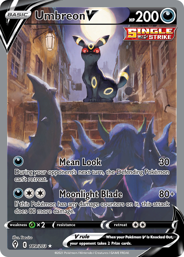 Evolving Skies Umbreon V #189/203