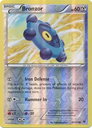 Fates Collide Bronzor #60/124 reverse holo