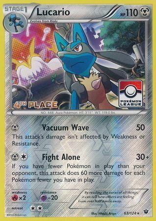 Fates Collide Lucario #63 Fourth Place League Promo