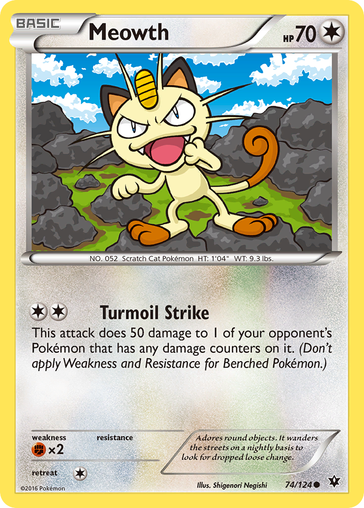 Fates Collide Meowth #74/124