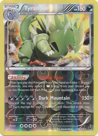 Fates Collide Tyranitar #56/124 reverse holo