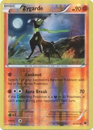 Fates Collide Zygarde #52/124 reverse holo