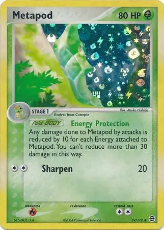 FireRed & LeafGreen Metapod #39/112 reverse holo