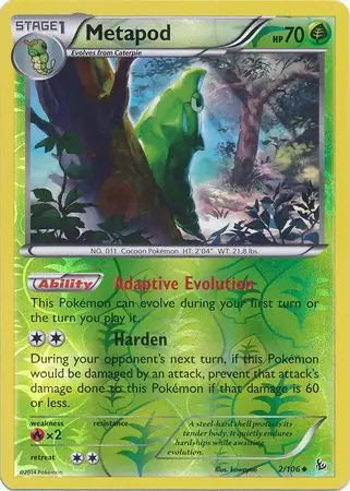 Flashfire Metapod #2/106 reverse holo
