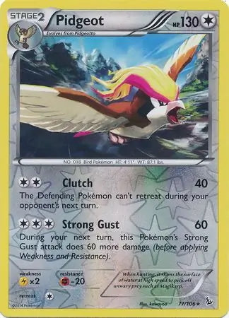 Flashfire Pidgeot #77/106 reverse holo