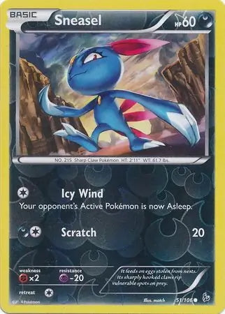 Flashfire Sneasel #51/106 reverse holo