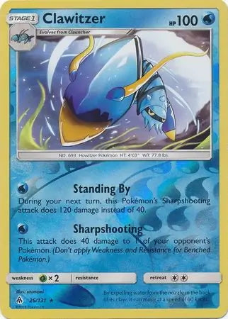 Forbidden Light Clawitzer #26/131 reverse holo