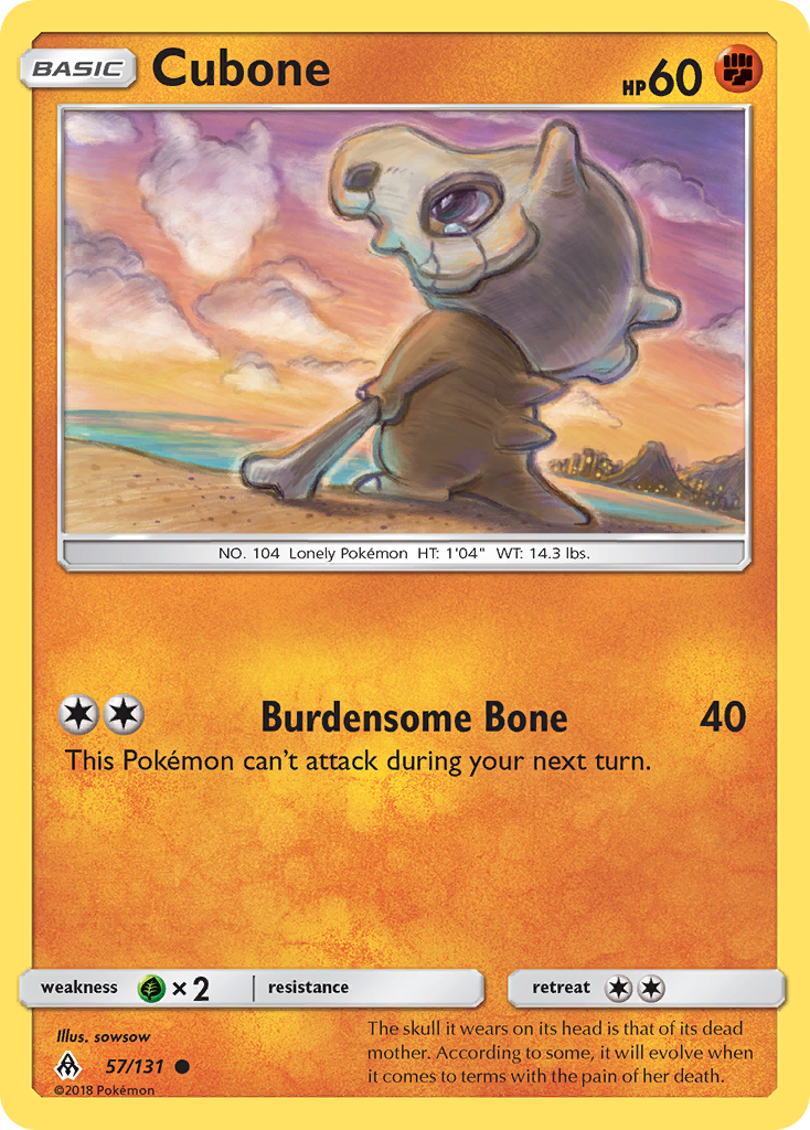 Forbidden Light Cubone #57/131