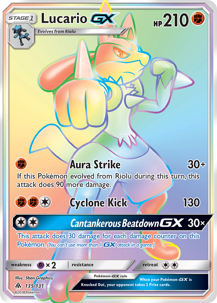 Forbidden Light Lucario GX #135/131