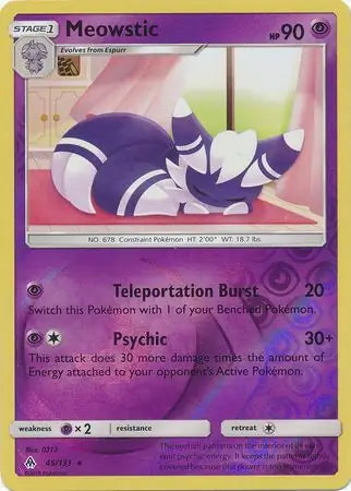Forbidden Light Meowstic #45/131 reverse holo