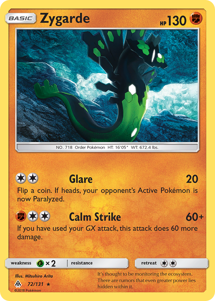 Forbidden Light Zygarde #72/131