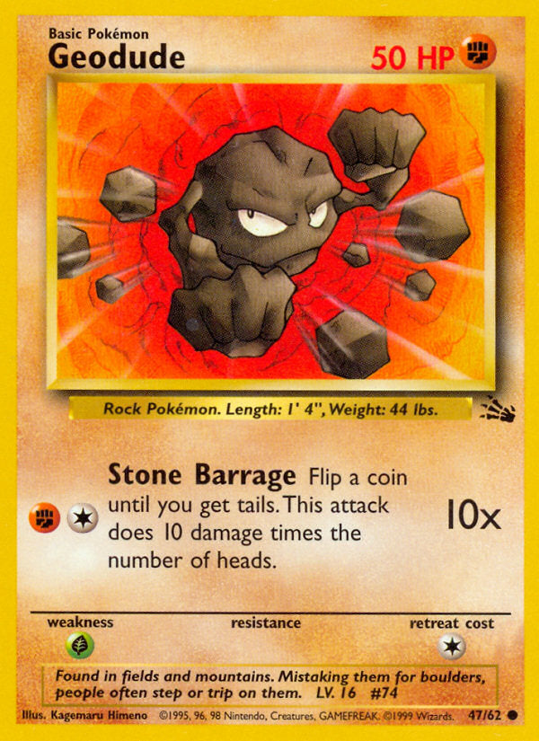Fossil set Geodude #47/62 unlimited