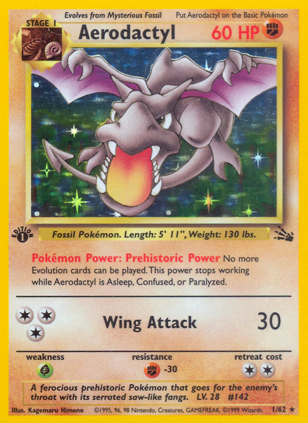 Fossil set Holo Aerodactyl #1/62 first edition