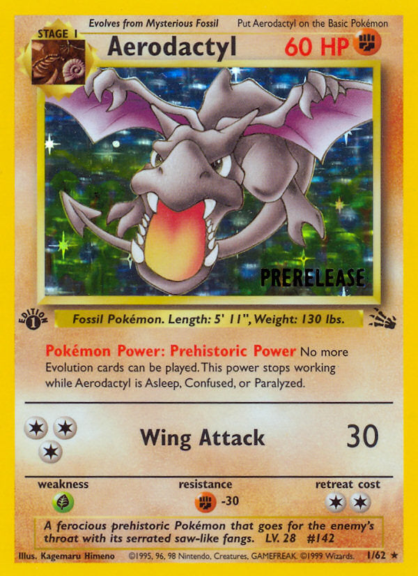 Fossil set Holo Aerodactyl #1/62 pre release