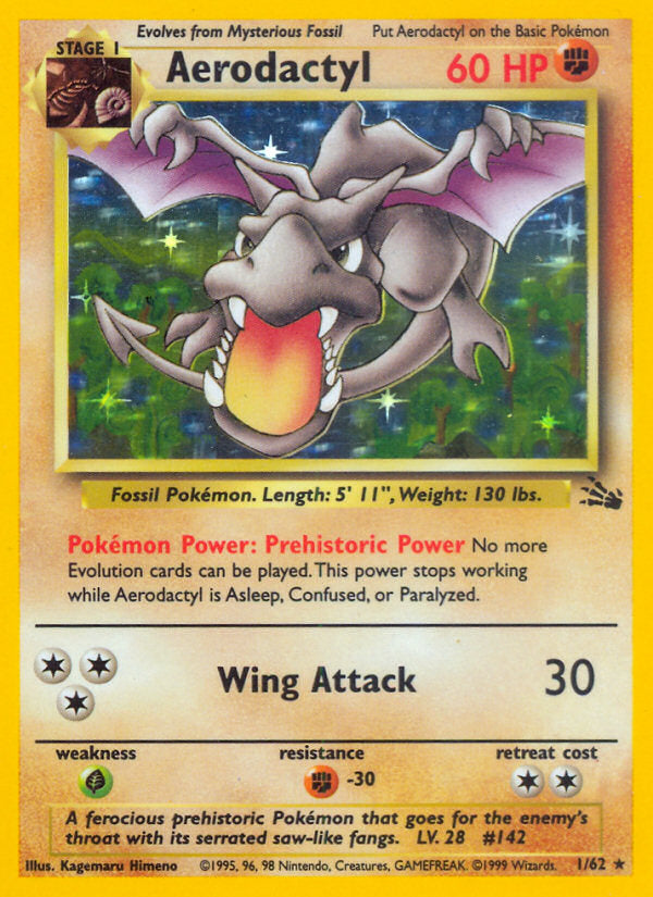 Fossil set Holo Aerodactyl #1/62 unlimited