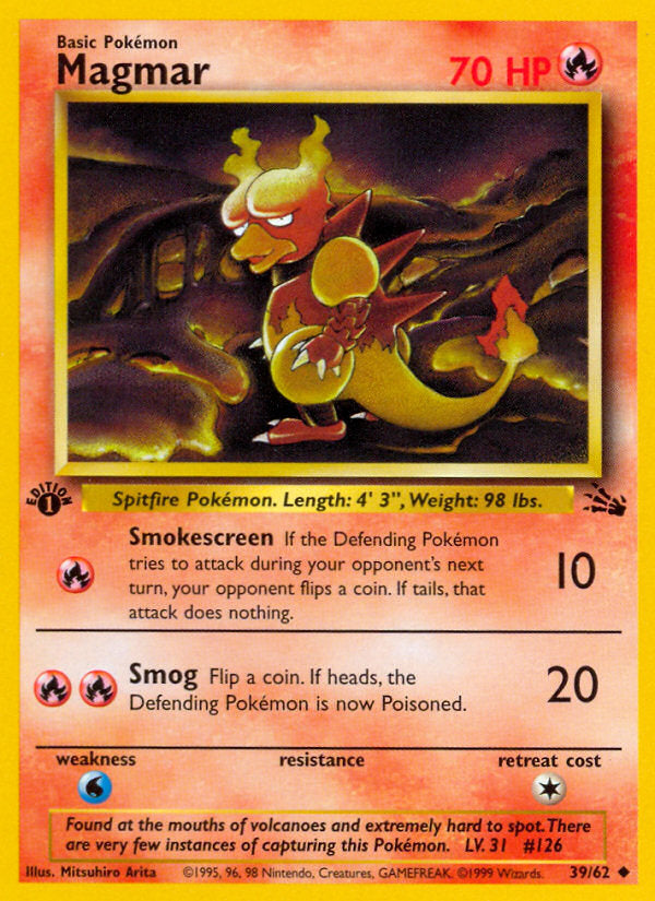 Fossil set Magmar #39/62 first edition