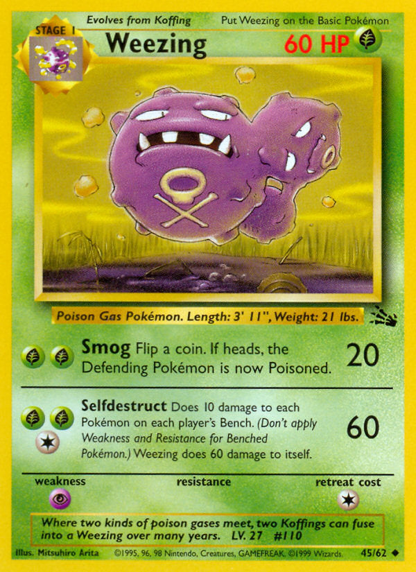 Fossil set Weezing #45/62 unlimited