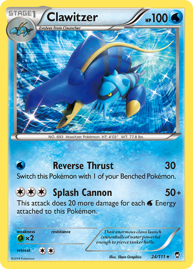 Furious Fists Holo Clawitzer #24/111