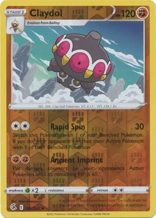 Fusion Strike Claydol #145/264 reverse holo