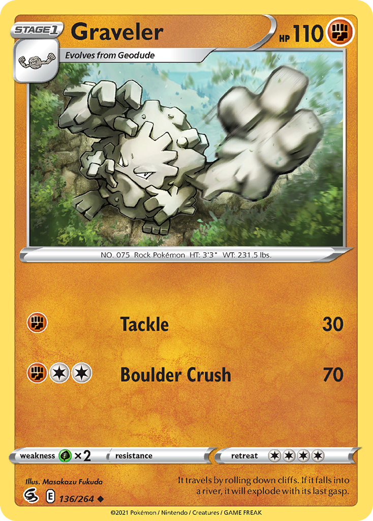 Fusion Strike Graveler #136/264
