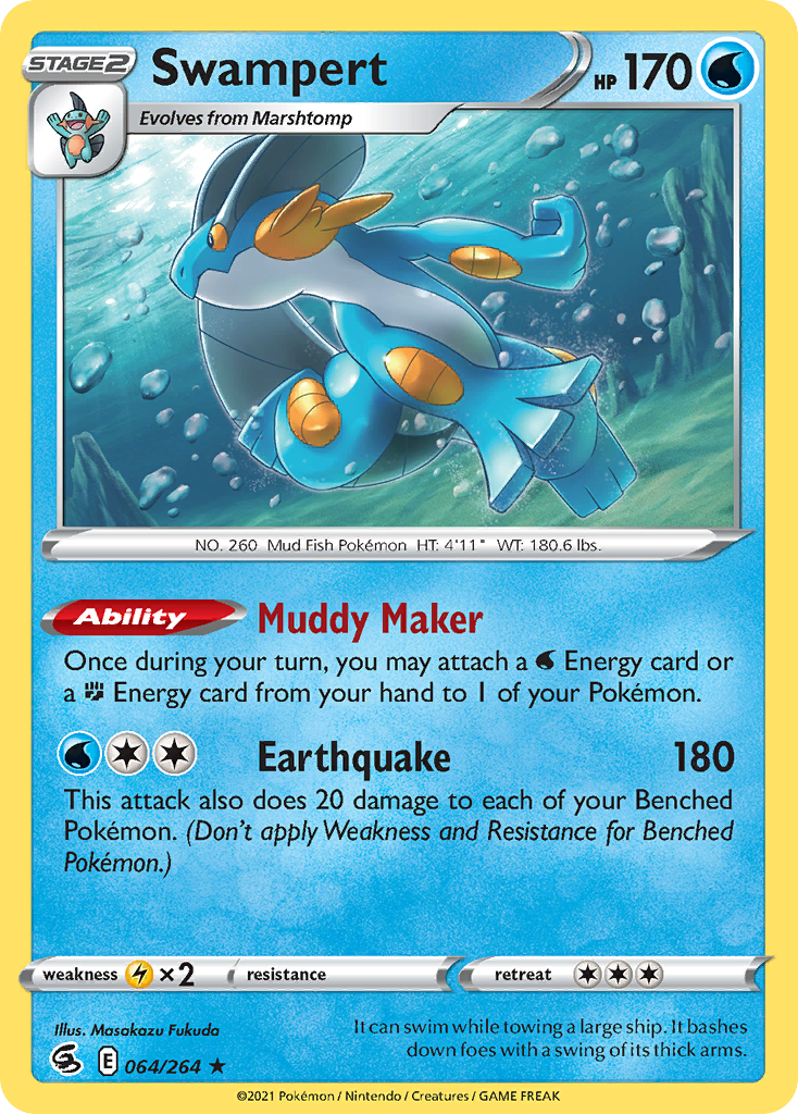 Fusion Strike Holo Swampert #64/264