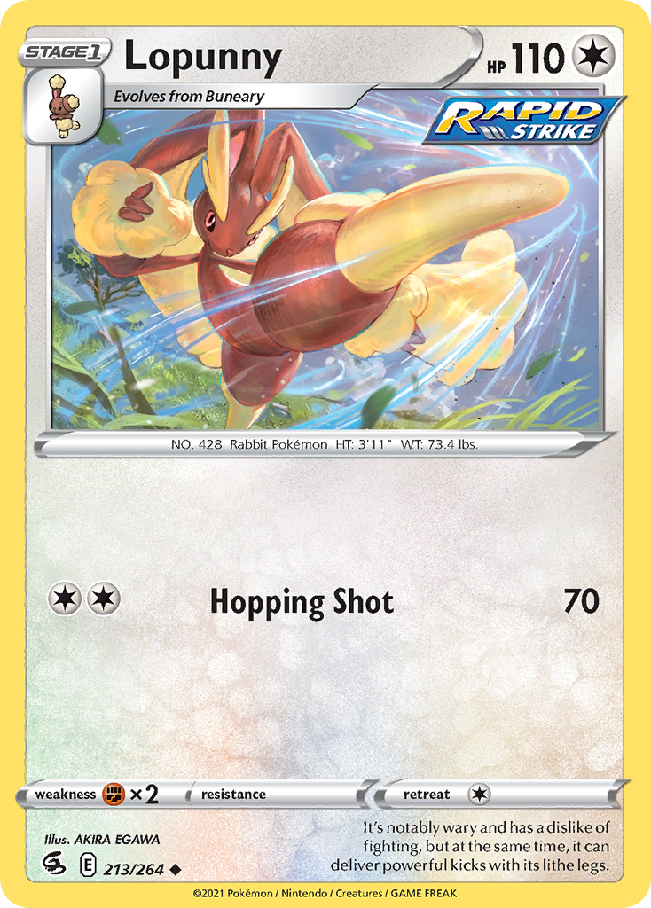 Fusion Strike Lopunny #213/264