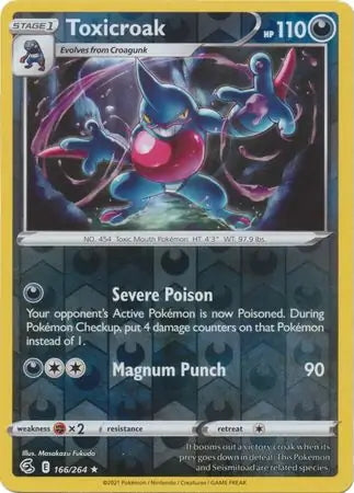 Fusion Strike Toxicroak #166/264 reverse holo