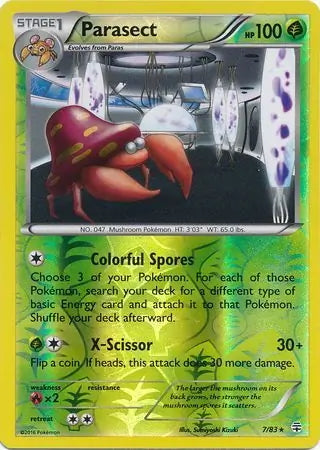 Generations Parasect #7/83 reverse holo