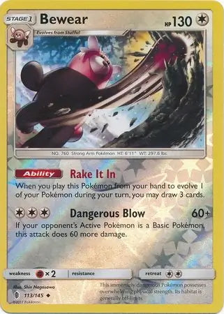 Guardians Rising Bewear #113/145 reverse holo