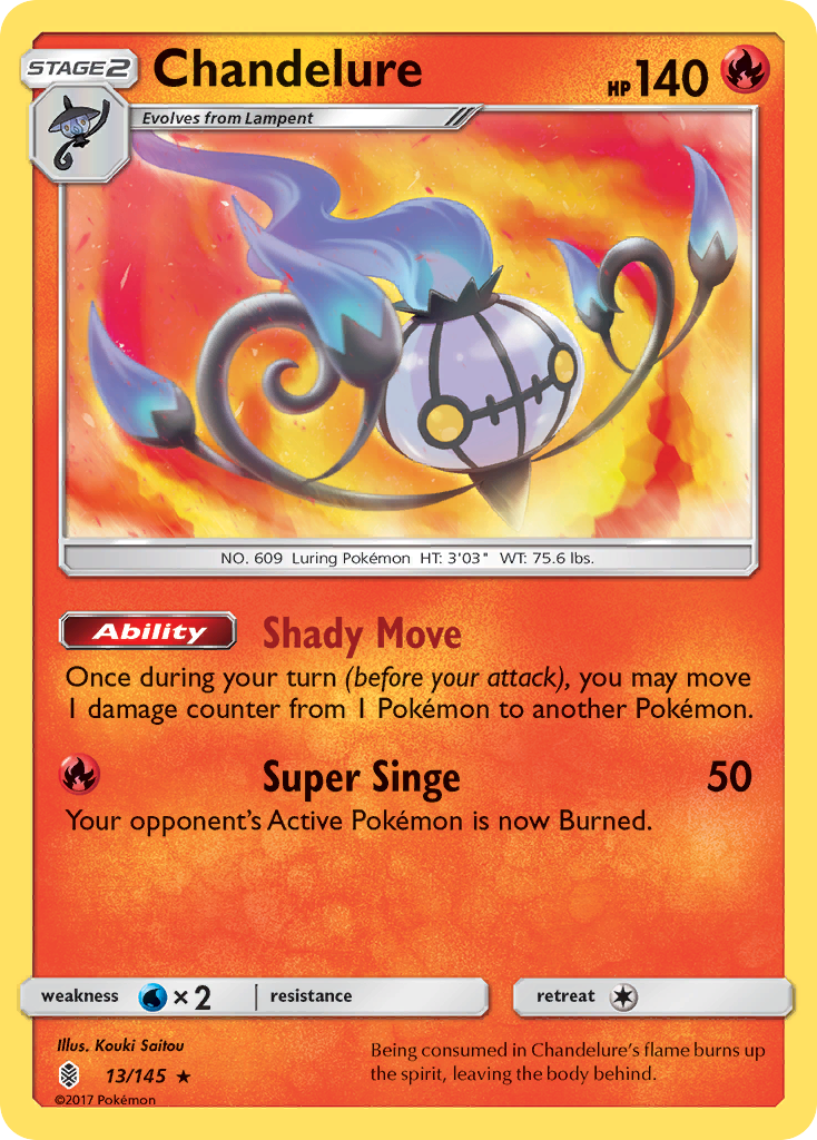 Guardians Rising Holo Chandelure #13/145