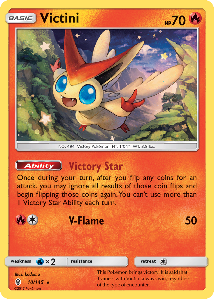 Guardians Rising Holo Victini #10/145
