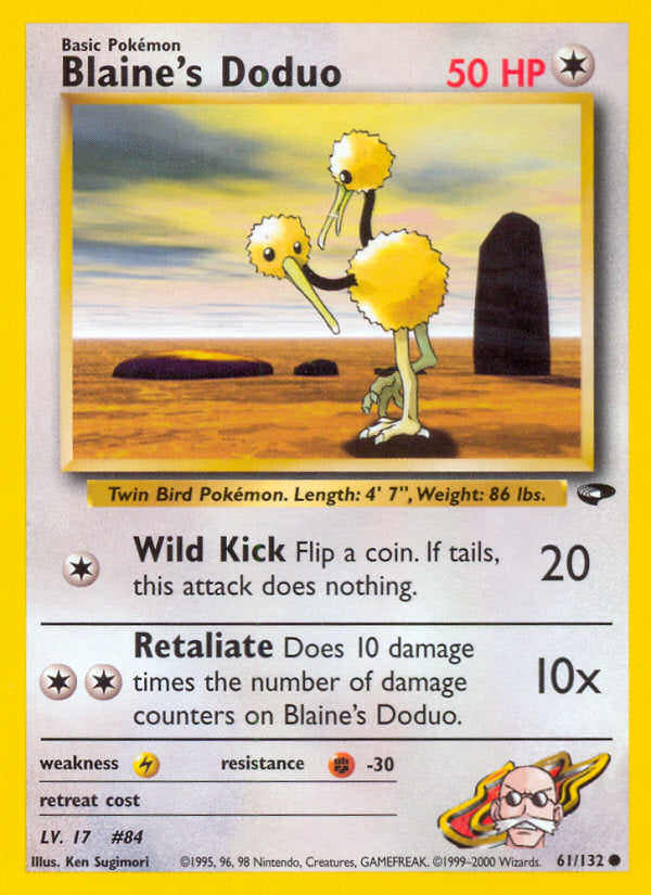 Gym Challenge Blaine's Doduo #61/132 unlimited