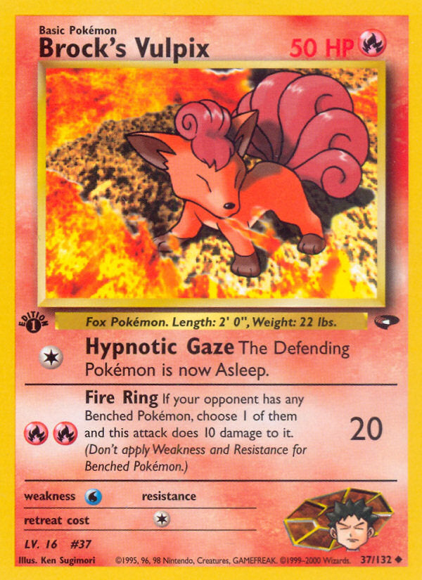Gym Challenge Brock's Vulpix #37/132 first edition
